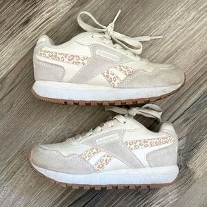 Reebok Beige and White Sneakers with Pattern